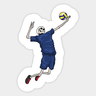 Skeleton Volleyball Sticker